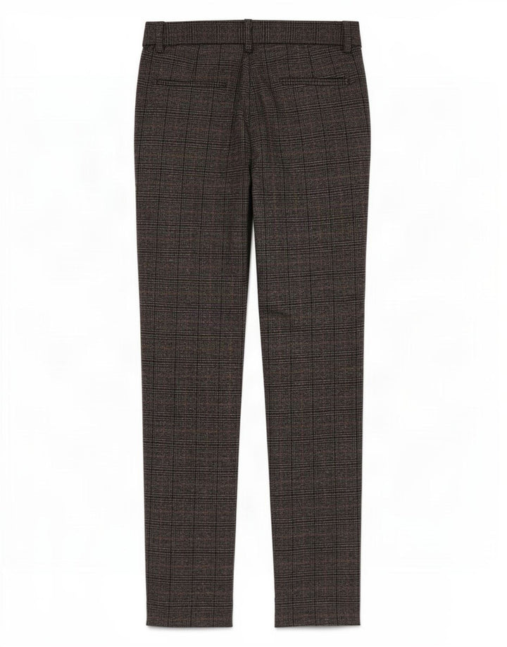 Pantaloni da abito slim da donna Zara EU 38 Small W28 L30 Poliestere a quadri grigi