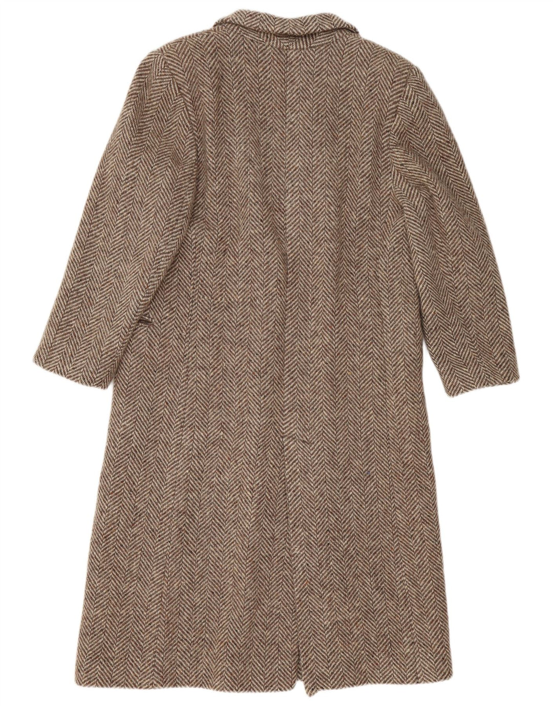 Cappotto Donna Luisa Spagnoli IT 44 Beige Medio Lana Vergine Spinato