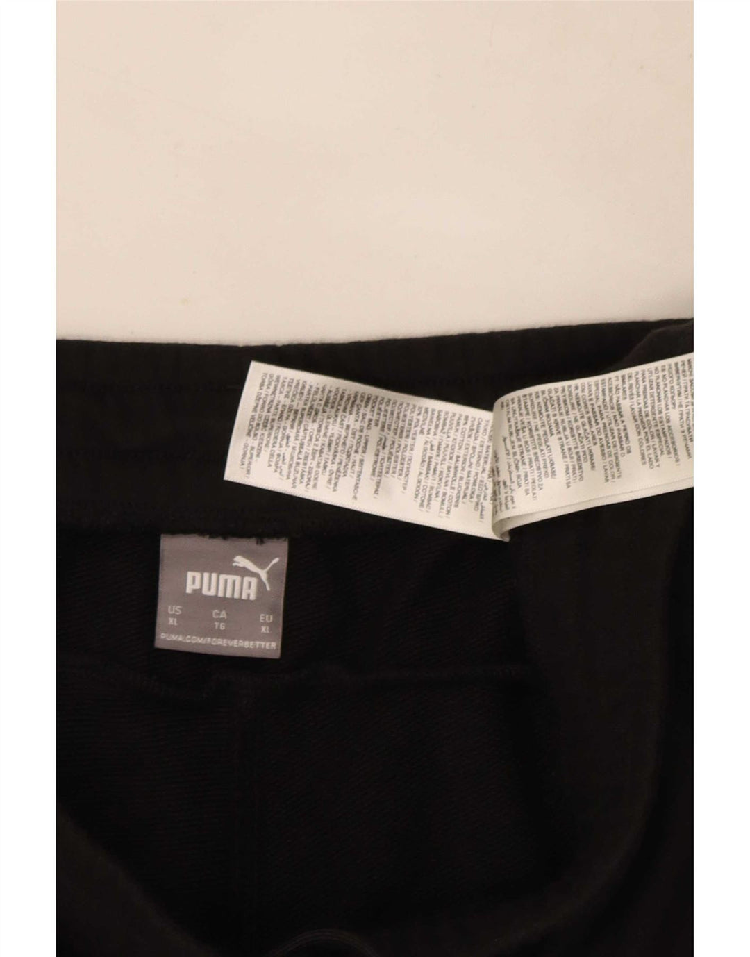 Pantaloncini sportivi da uomo Puma XL in cotone nero