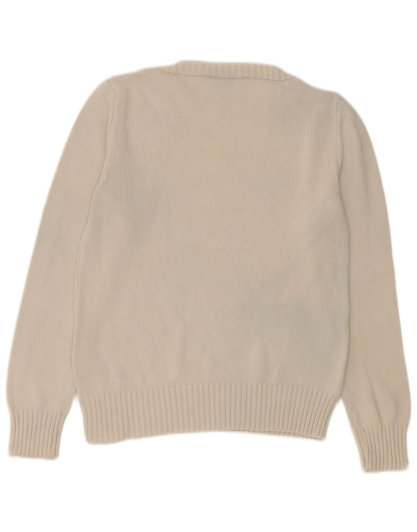 Maglione da donna con scollo a barca con grafica North Sails UK 14 Large Bianco