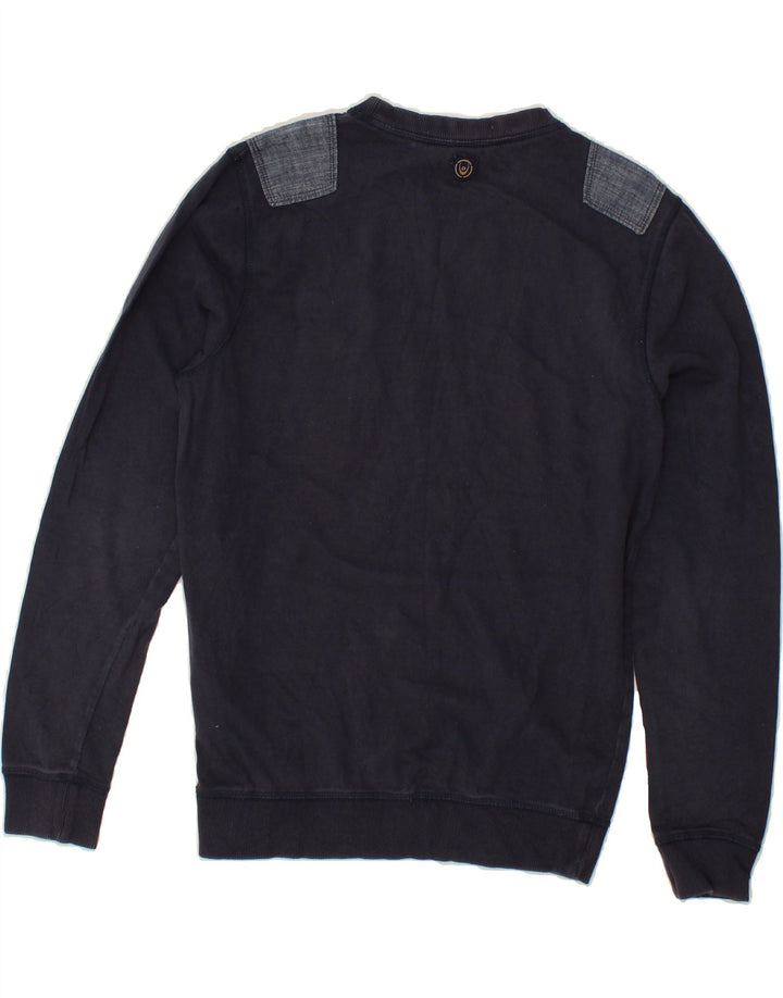 DUCK AND COVER Mens Sweatshirt Jumper Small Navy Blue Cotton Vintage Duck And Cover and Second-Hand Duck And Cover from Messina Hembry 