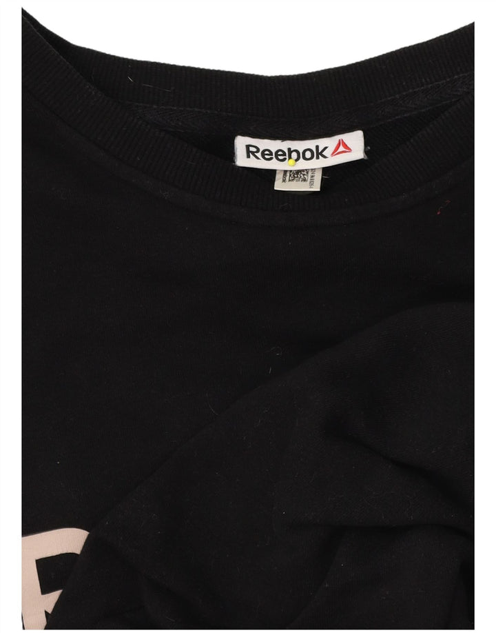 Felpa grafica da uomo Reebok Jumper XL Nera