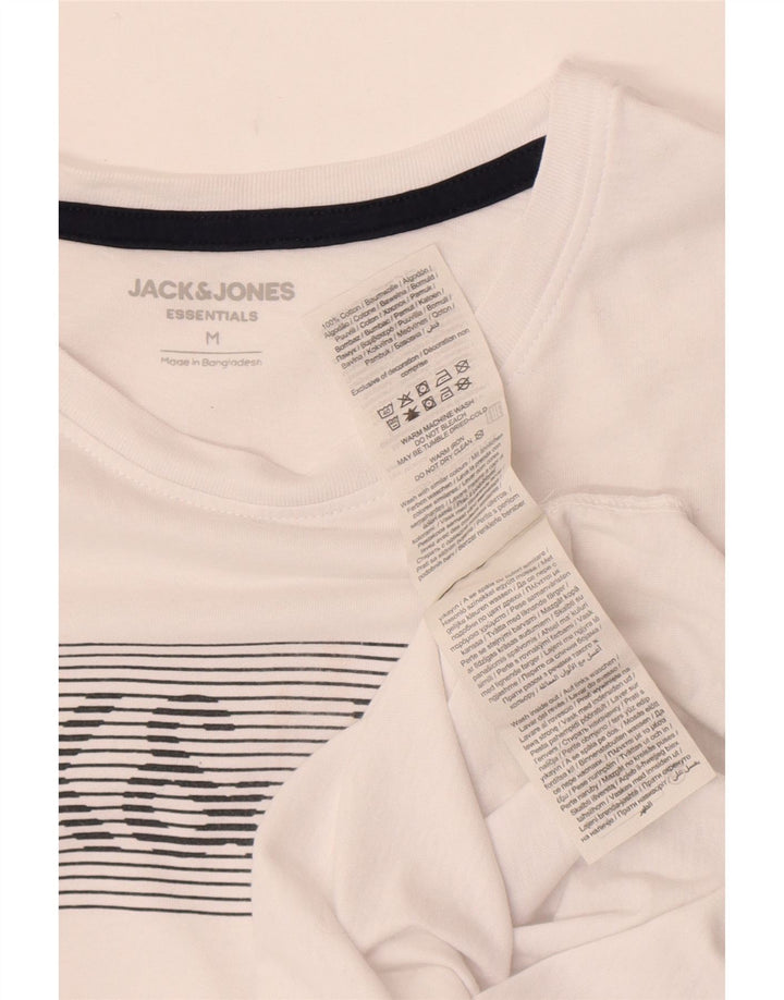 T-shirt grafica da uomo Jack & Jones Top in cotone bianco medio