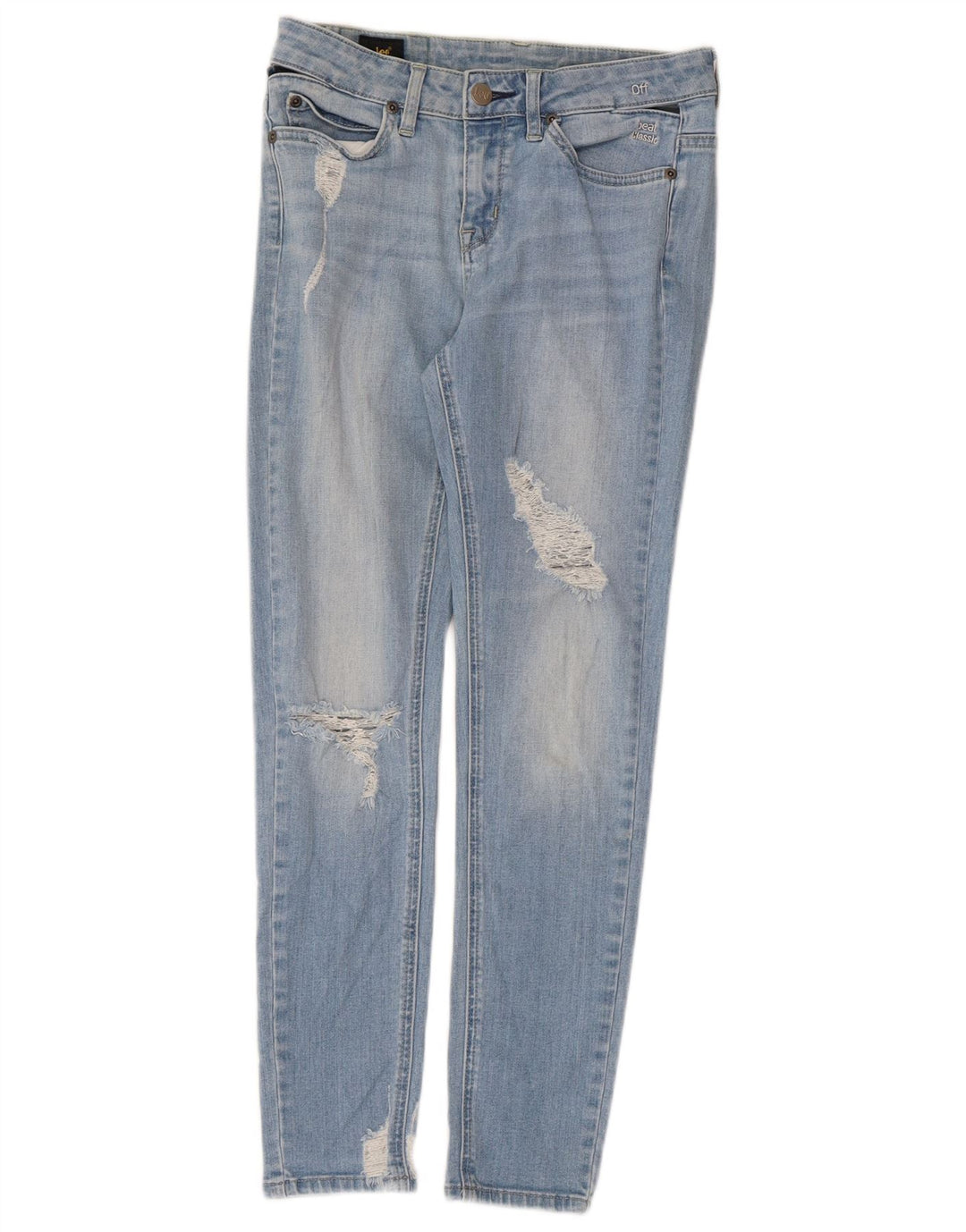 Jeans super skinny effetto invecchiato da donna LEE W26 L27 cotone blu
