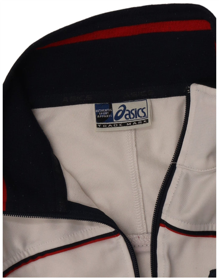 Giacca sportiva da uomo con grafica Asics, color block bianco medio
