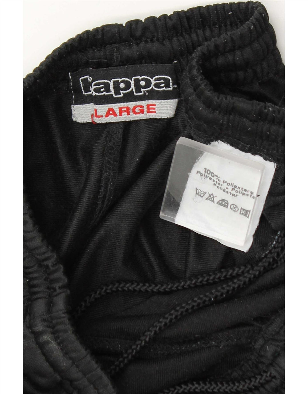 Pantaloni da tuta da uomo Kappa Large neri in poliestere