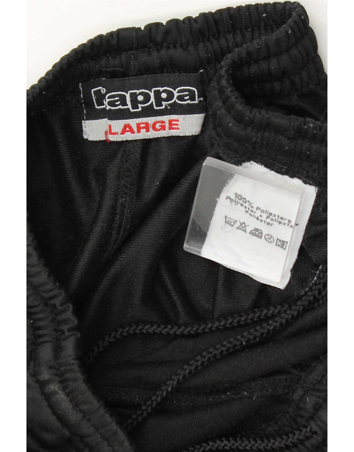 Pantaloni da tuta da uomo Kappa Large neri in poliestere