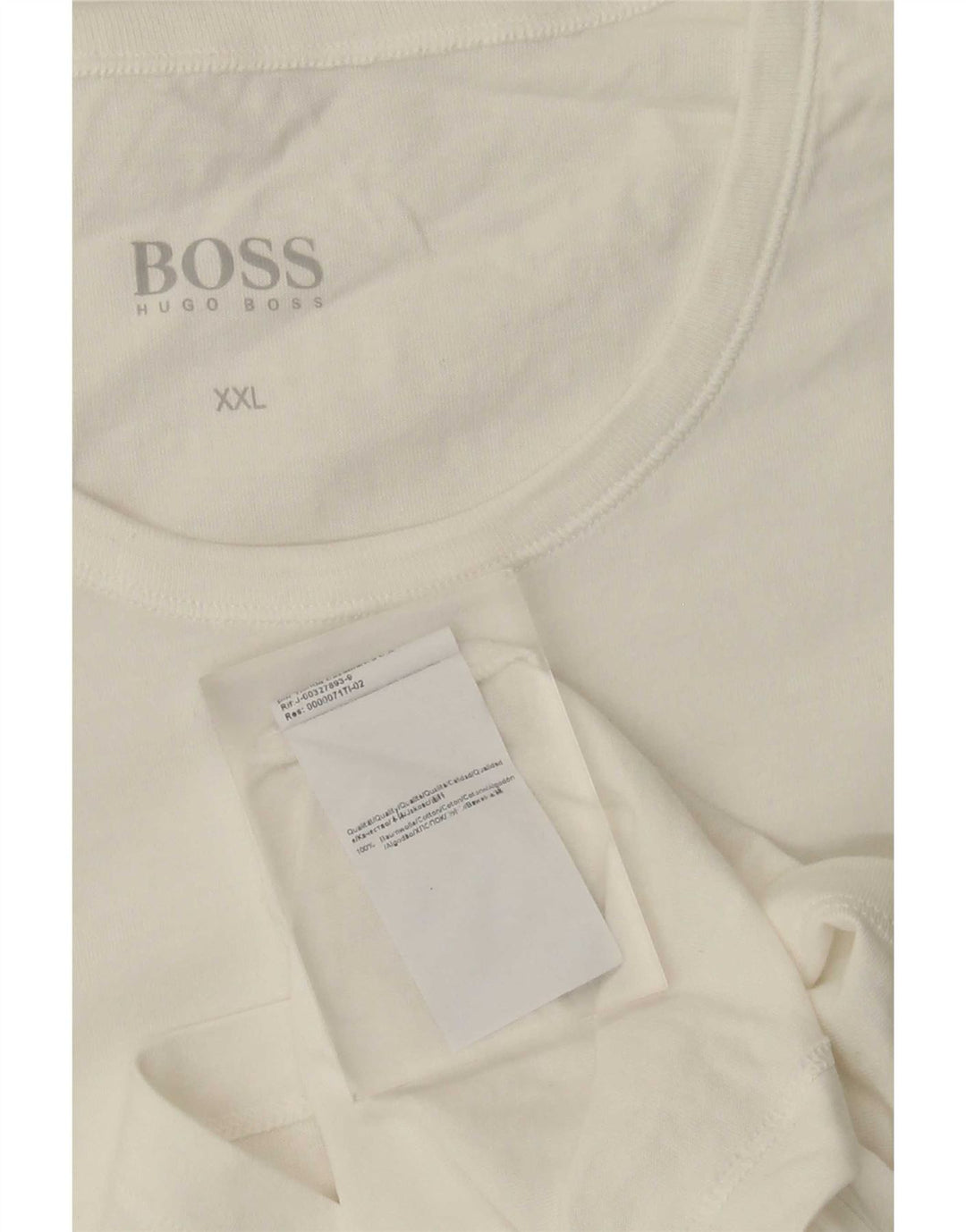 T-shirt da uomo Hugo Boss Top 2XL cotone bianco