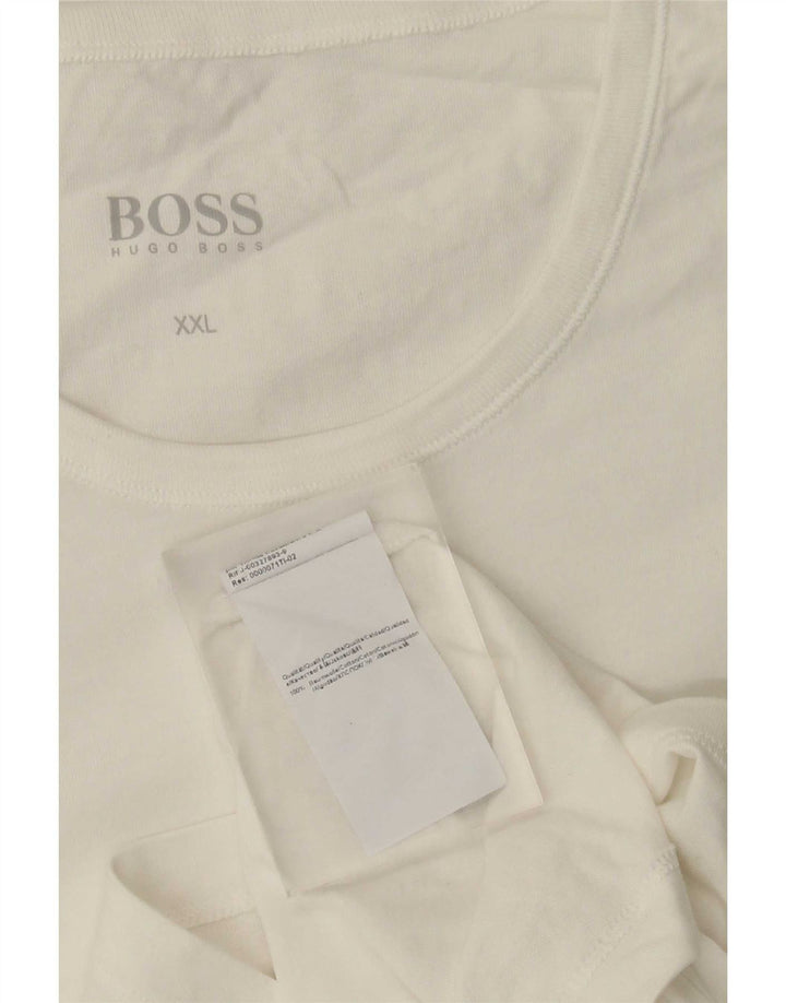 T-shirt da uomo Hugo Boss Top 2XL cotone bianco