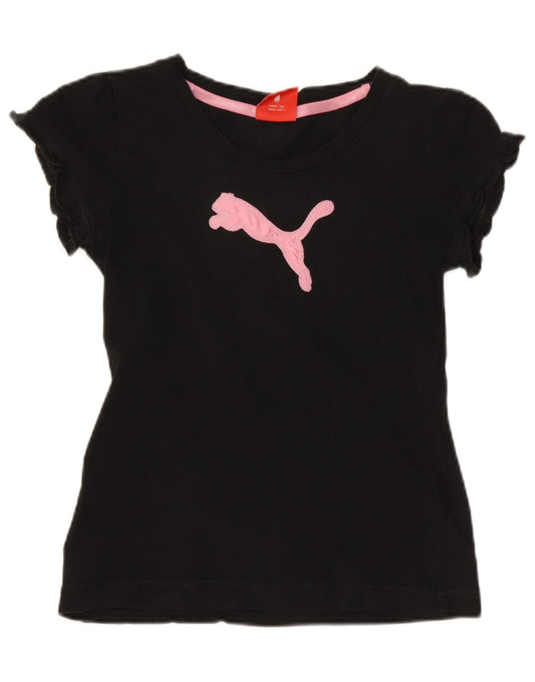 Maglietta grafica per ragazze Puma 9-10 anni Nera