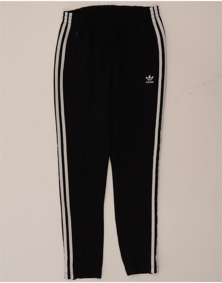 Pantaloni della tuta da donna Adidas UK 10 piccoli poliestere nero