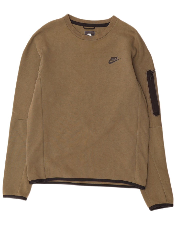Felpa Nike da uomo con vestibilità regolare, piccola, in cotone kaki
