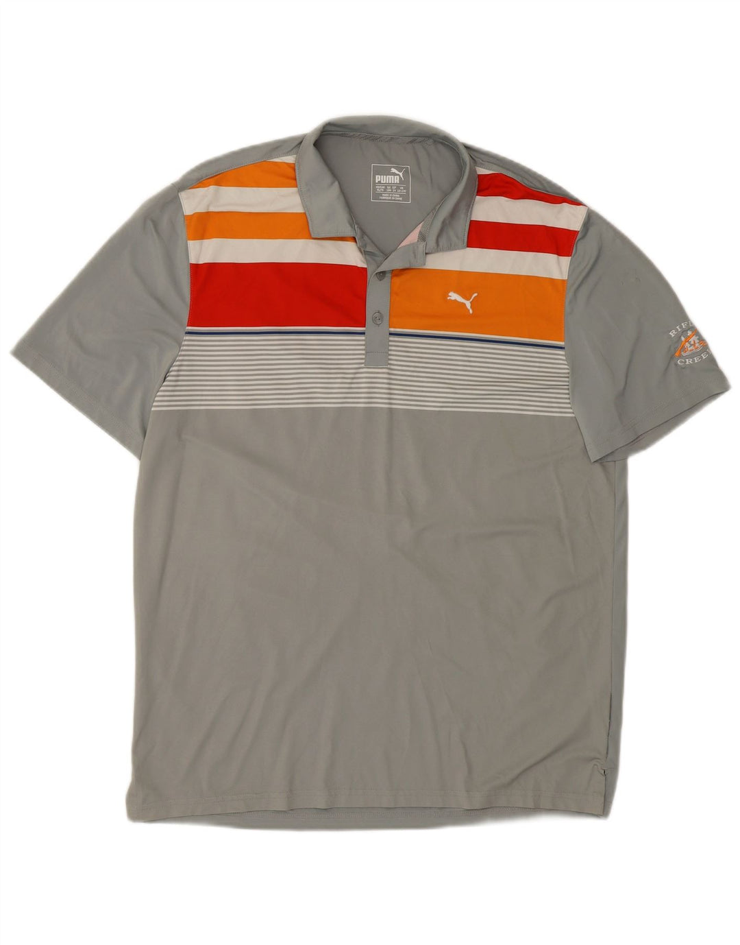 Polo grafica PUMA da ragazzo 13-14 anni a righe grigie