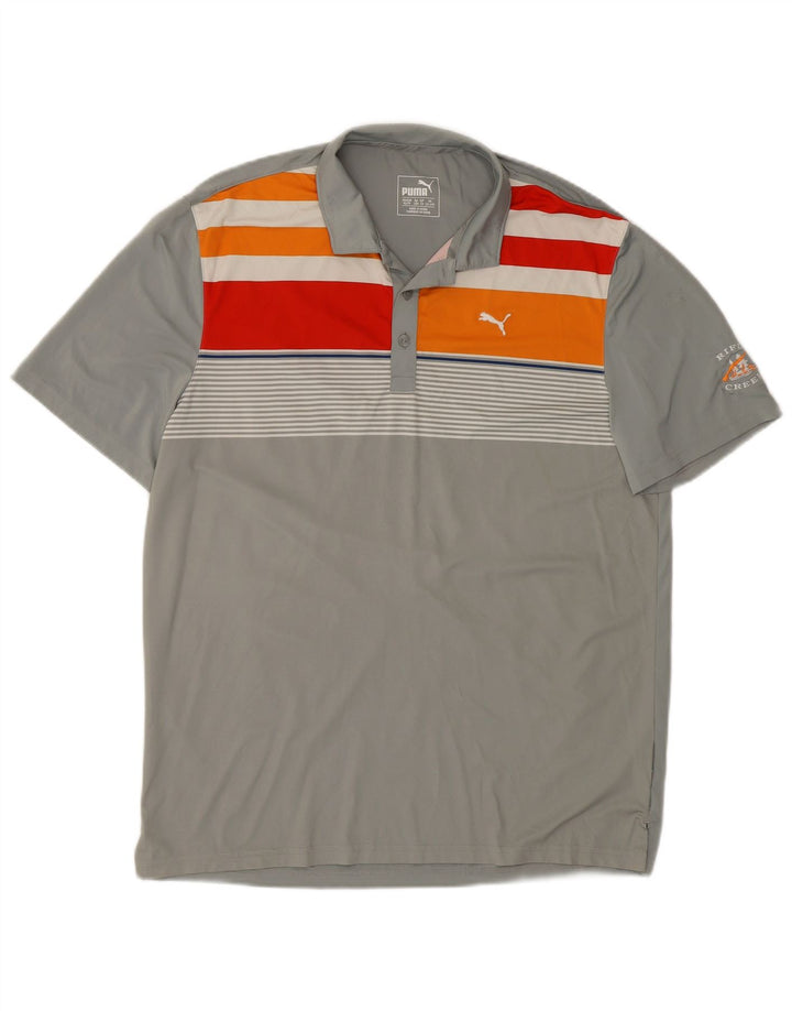 Polo grafica PUMA da ragazzo 13-14 anni a righe grigie