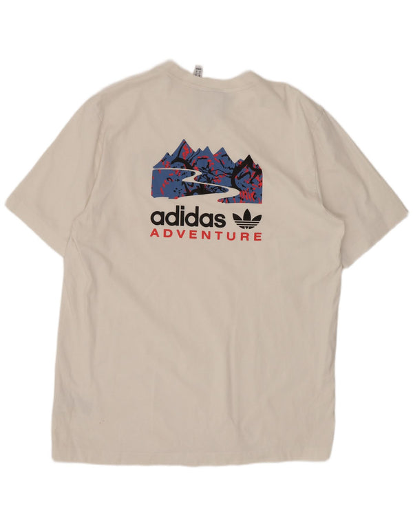 T-shirt grafica da uomo Adidas Top Medium White Sports