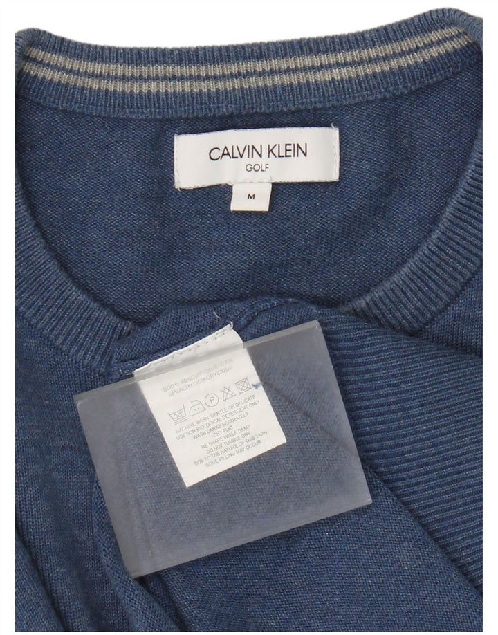 Maglione maglione girocollo da uomo Calvin Klein in cotone blu medio