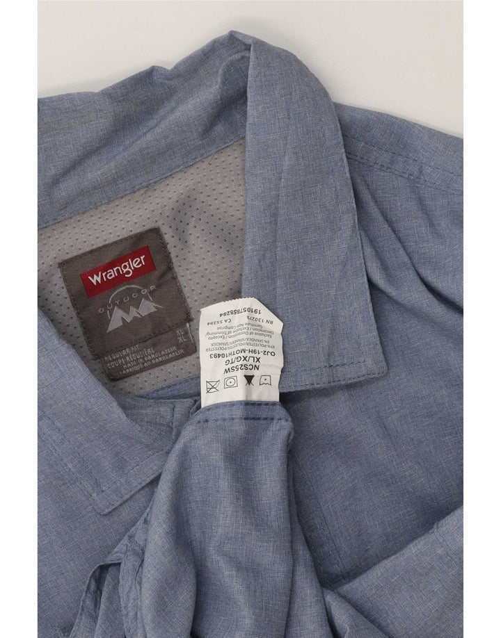 Camicia Wrangler da uomo vestibilità regolare XL blu poliestere