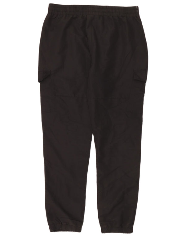 Pantaloni da tuta cargo da uomo Fila, pantaloni da jogging, grandi, in poliestere nero