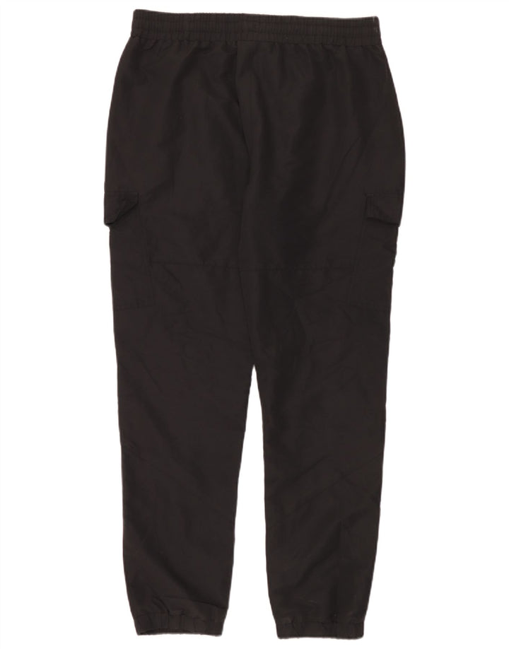 Pantaloni da tuta cargo da uomo Fila, pantaloni da jogging, grandi, in poliestere nero