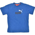 PUMA Boys Graphic T-Shirt Top 11-12 Years Blue Cotton | Vintage Puma | Thrift | Second-Hand Puma | Used Clothing | Messina Hembry 