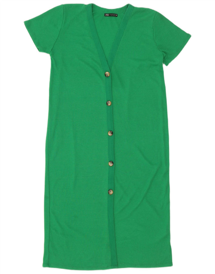 Abito tubino Zara da donna UK 16 grande poliestere verde