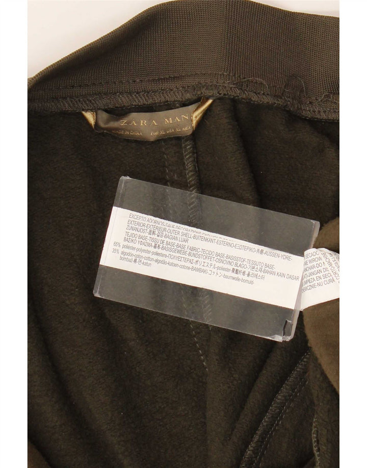 Giacca da ginnastica da uomo Zara XL in poliestere kaki