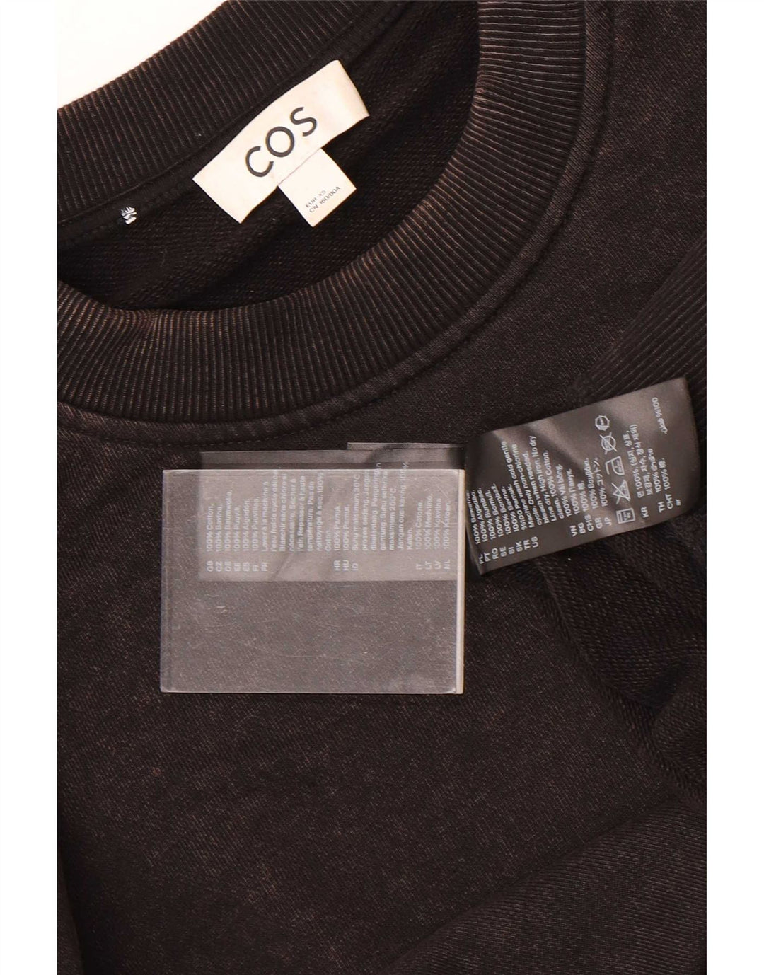 Felpa Cos da uomo vestibilità ampia maglione XS nero