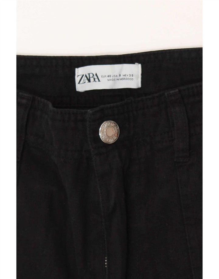 Pantaloni cargo dritti da donna Zara EU 40 medi W30 L30 neri