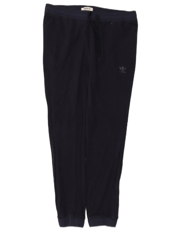 Pantaloni da tuta da donna Adidas Joggers UK 16 Large Blu Navy Cotone