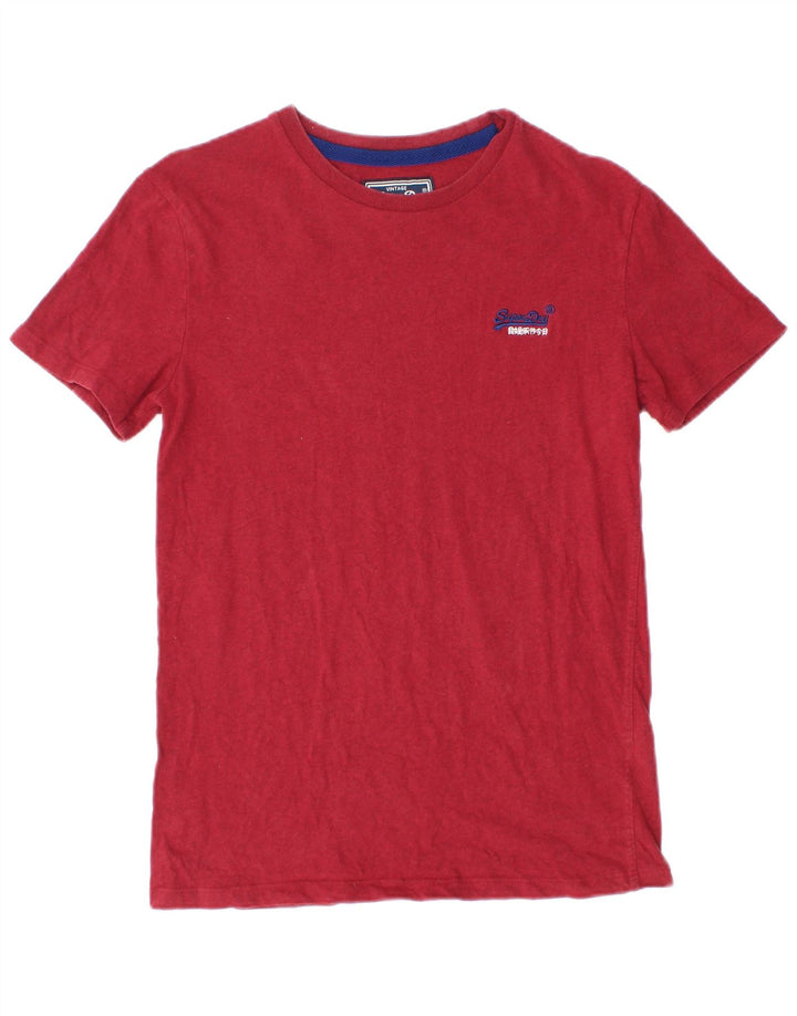 T-shirt da uomo Superdry Top Small in cotone rosso