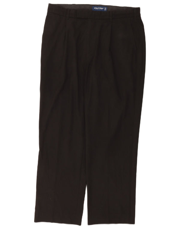 Pantaloni chino con pegging da uomo Ralph Lauren W36 L32 poliestere nero