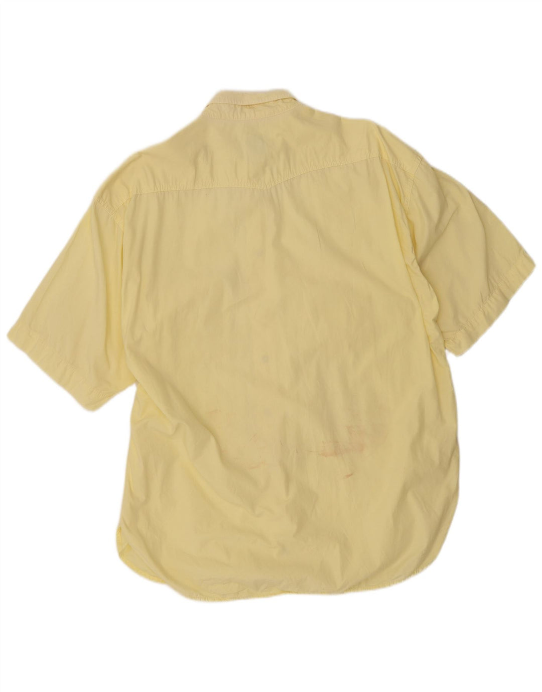 Camicia da uomo a maniche corte Cassuci XL in cotone giallo