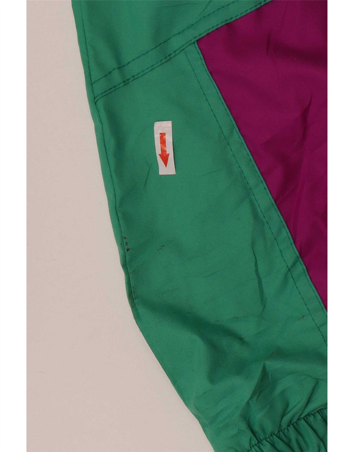 Tuta da sci vintage da donna EU 38 Medium W28 L30 Colourblock multicolore
