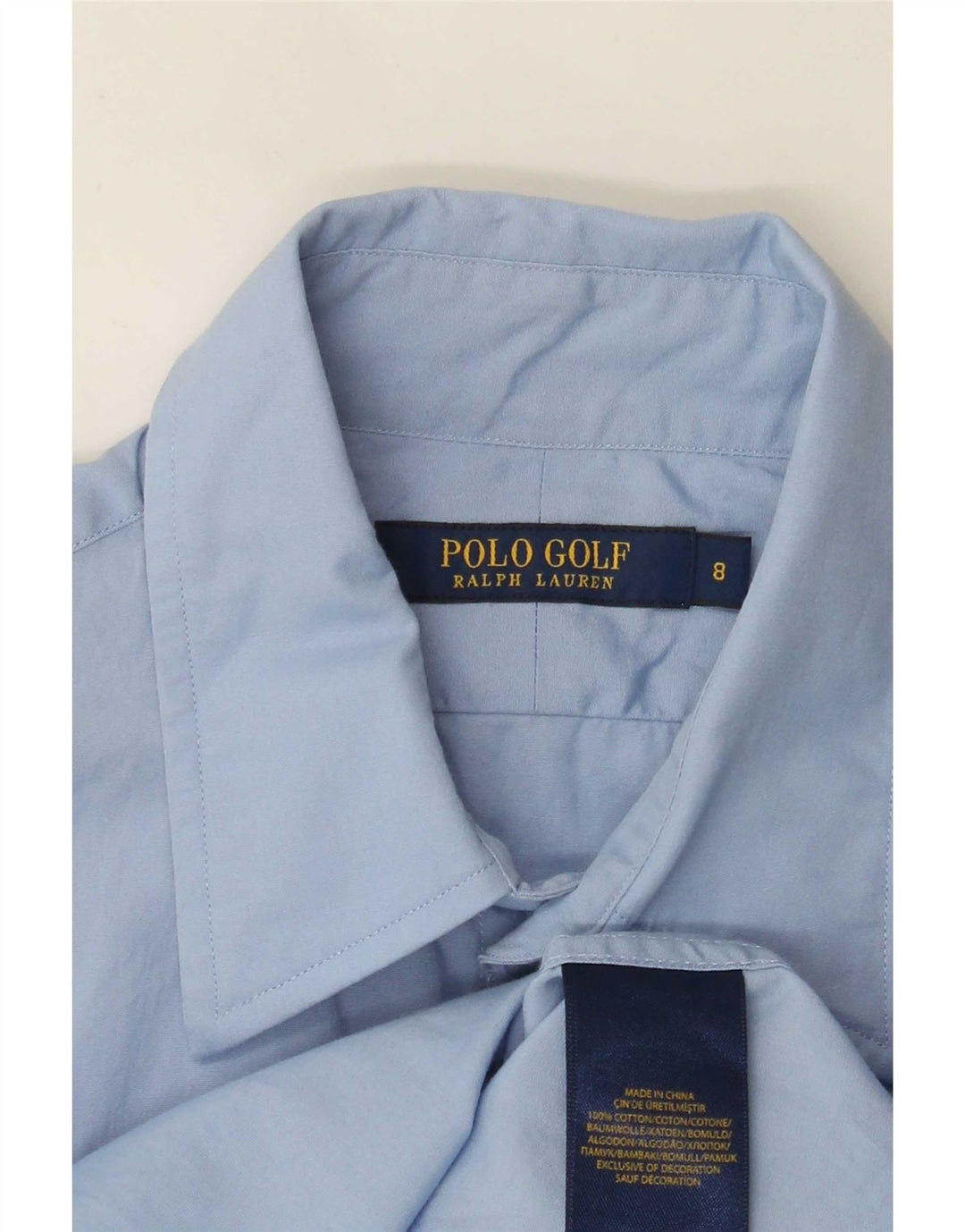 Polo Ralph Lauren Maglia da golf da donna US 8 Cotone blu medio