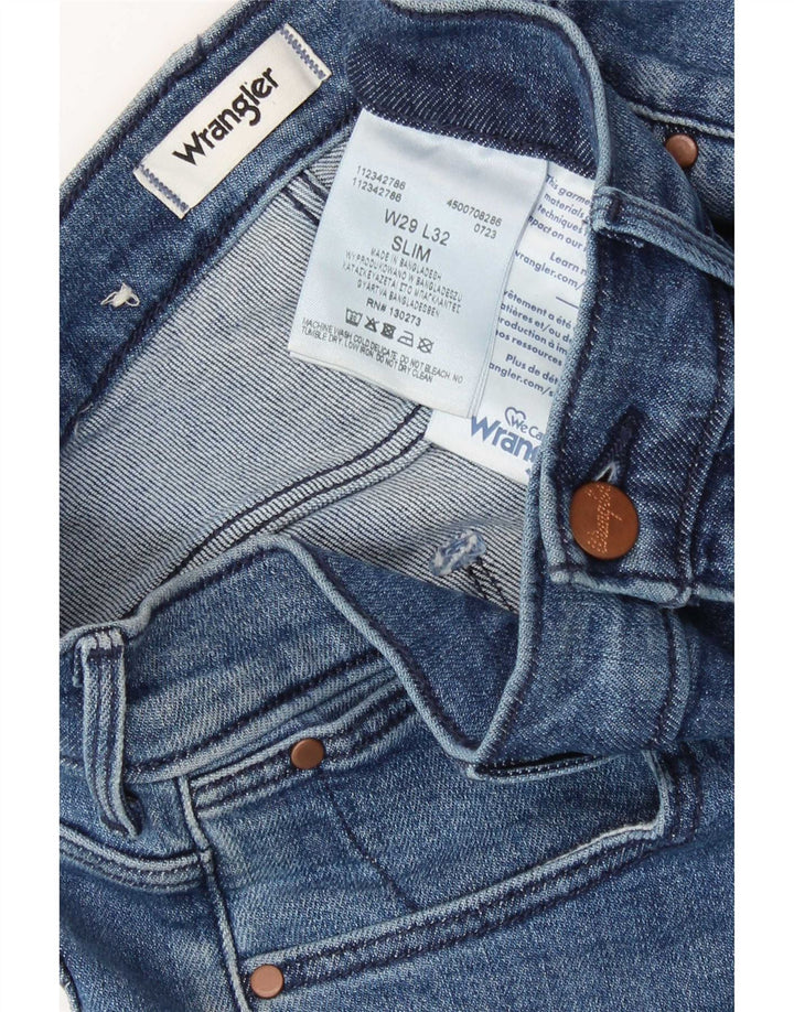 Jeans slim da donna Wrangler W29 L32 cotone blu