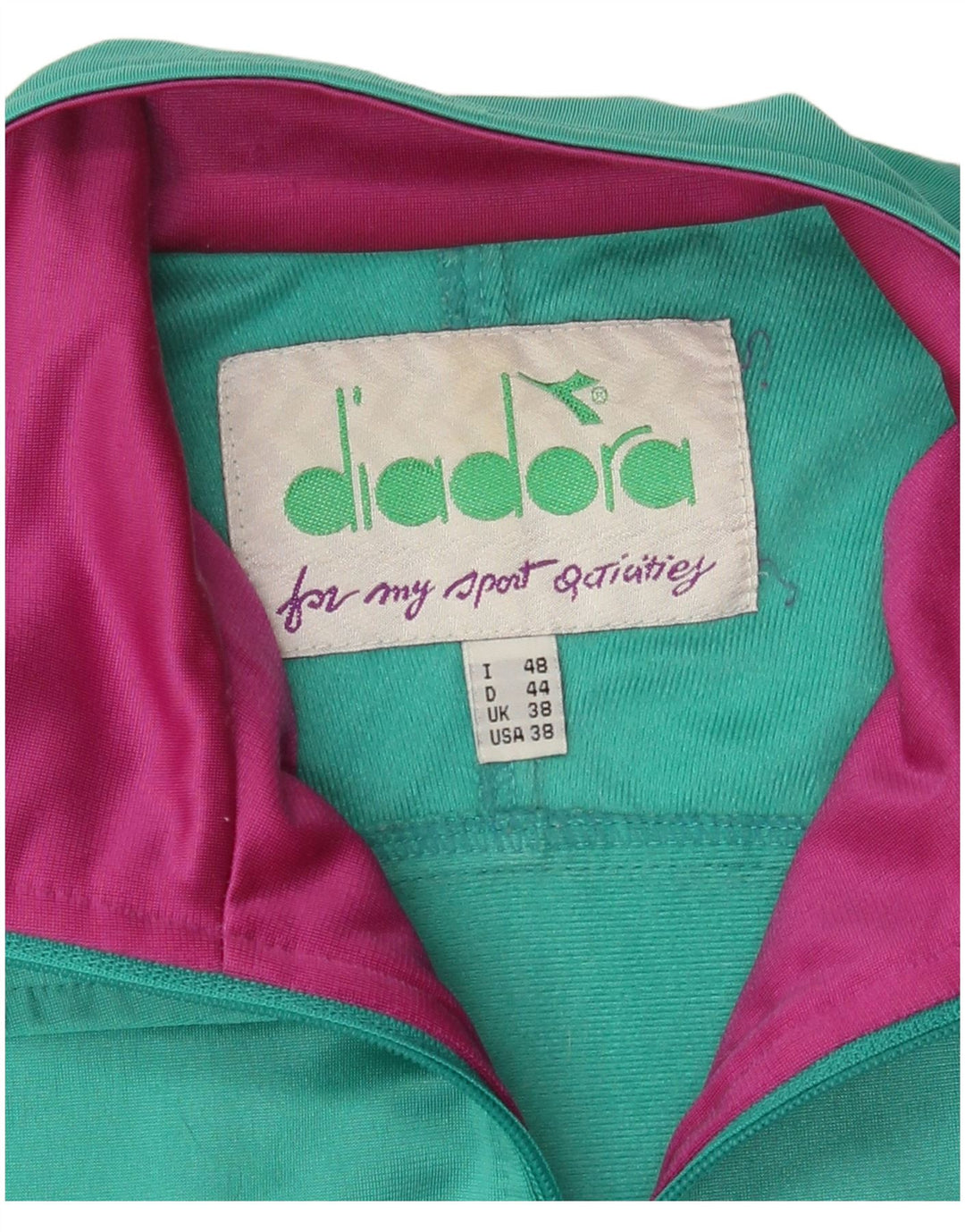 Giacca da tuta grafica da uomo Diadora UK 38 Colorblock verde medio