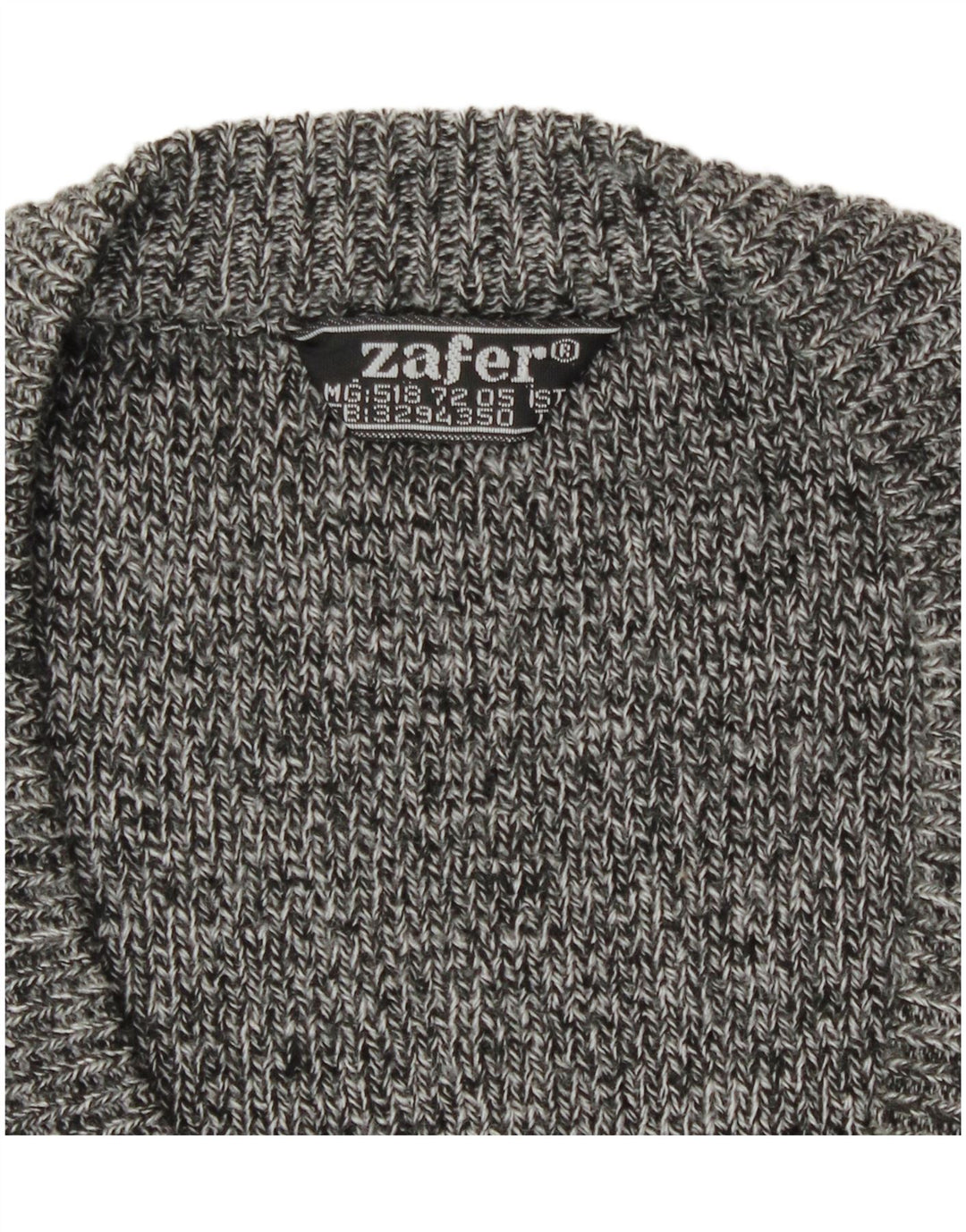 Maglione cardigan da uomo vintage grande Fair Isle grigio