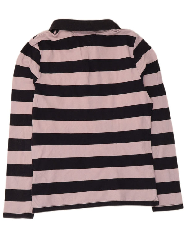 Polo da rugby da donna Tommy Hilfiger UK 12 a righe rosa medio
