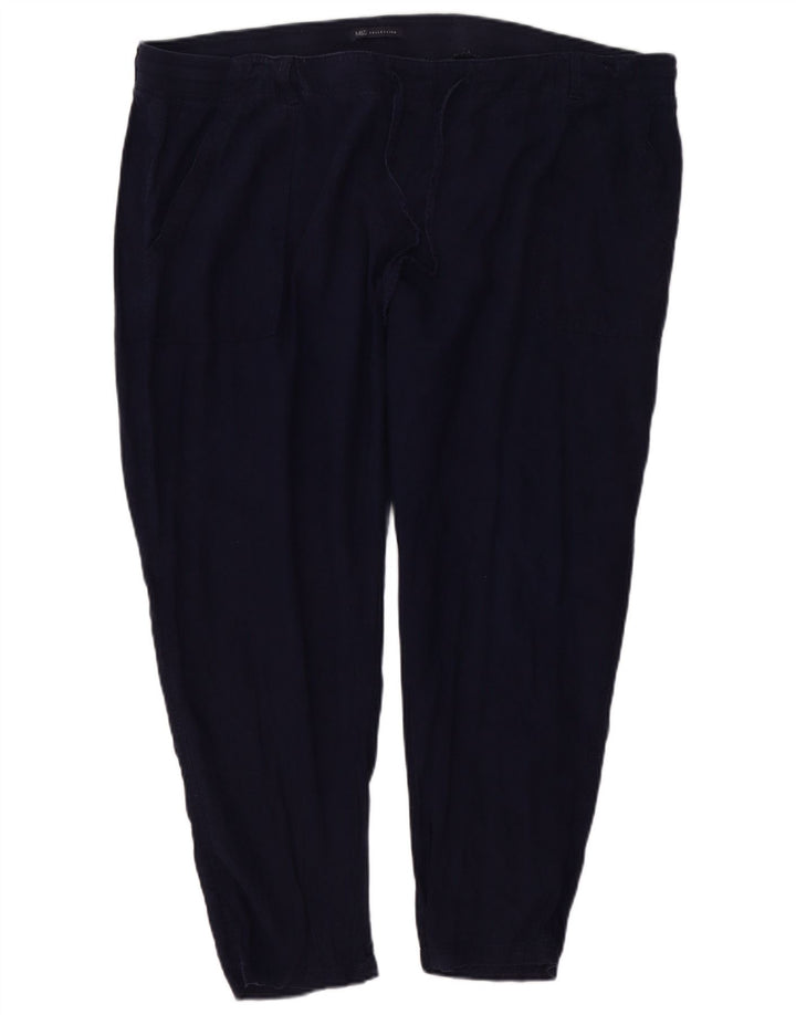 Pantaloni chino slim da donna Marks & Spencer W46 L26 Blu navy