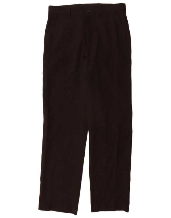 Marks & Spencer Mens Tailored Straight Chino Trousers W32 L33 Black