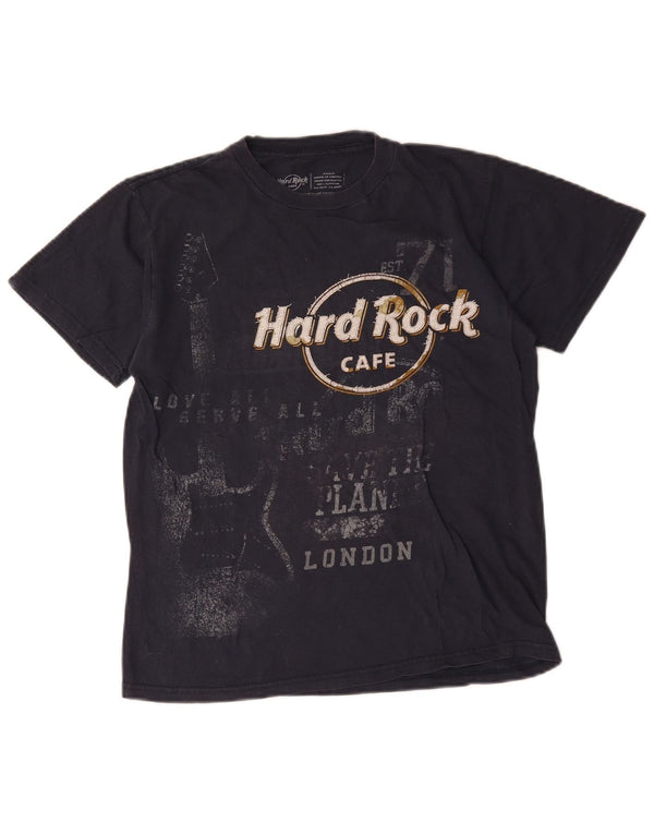 T-shirt grafica da donna Hard Rock Cafe, piccola, in cotone blu navy