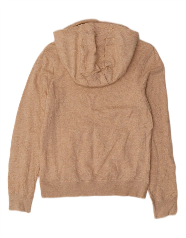 Felpa con cappuccio da donna NIKE UK 6 XS cotone screziato beige