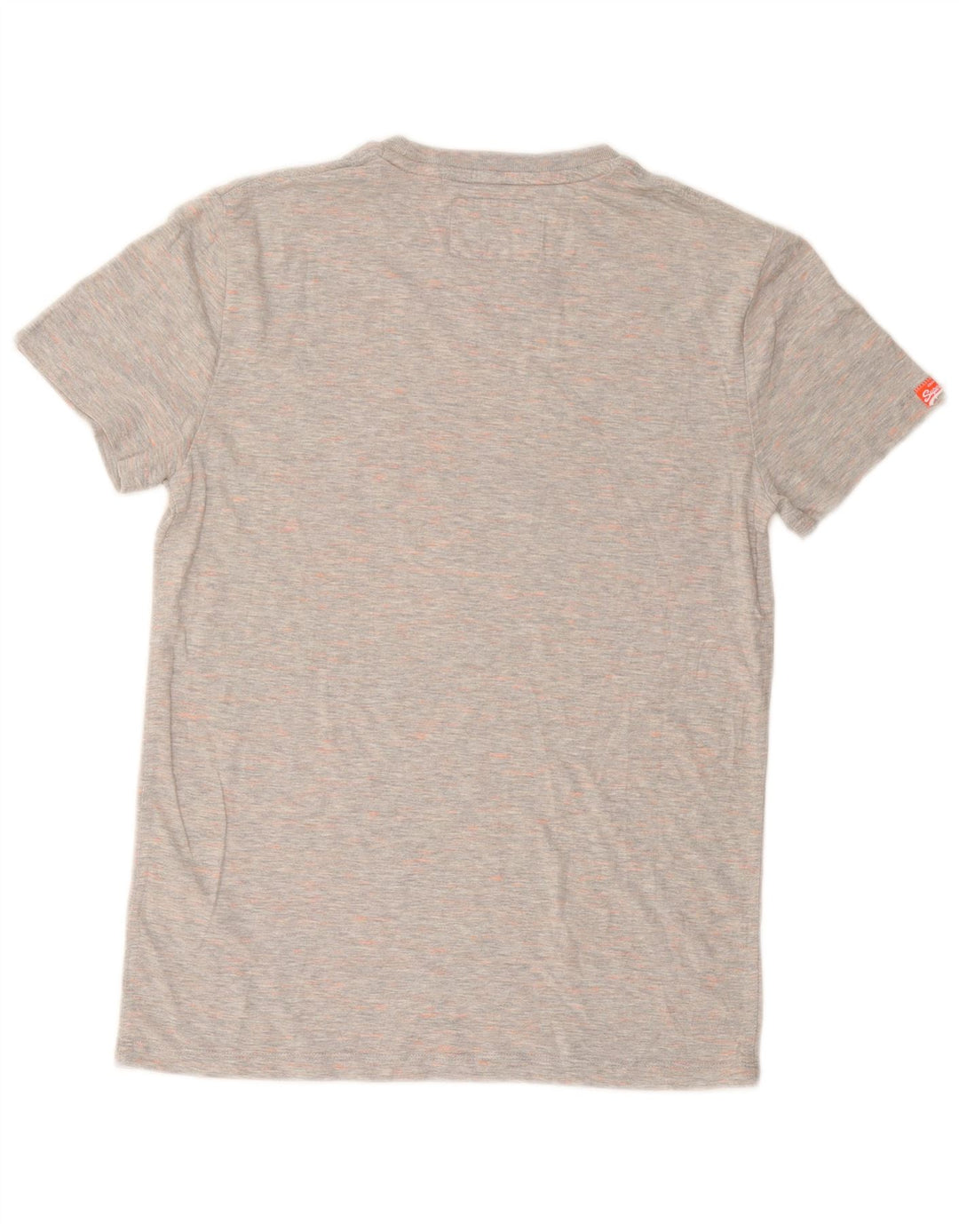 T-shirt da uomo SUPERDRY Top in cotone chiazzato grigio medio