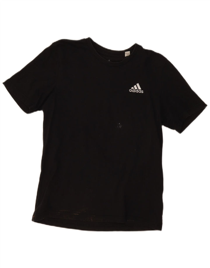 T-shirt Adidas da uomo Top Small in cotone nero