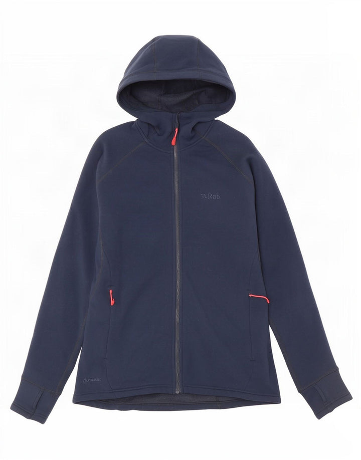 Maglione con cappuccio e zip da donna Rab UK 16 Grande poliestere blu navy