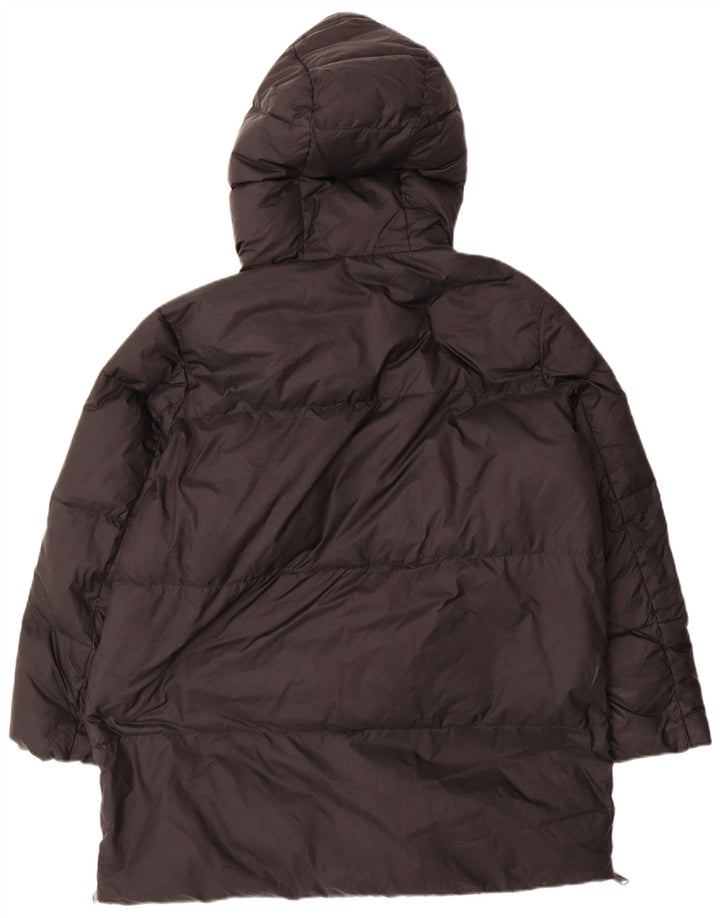 Cappotto imbottito oversize con cappuccio da donna Zara UK 10 piccolo nero in poliammide