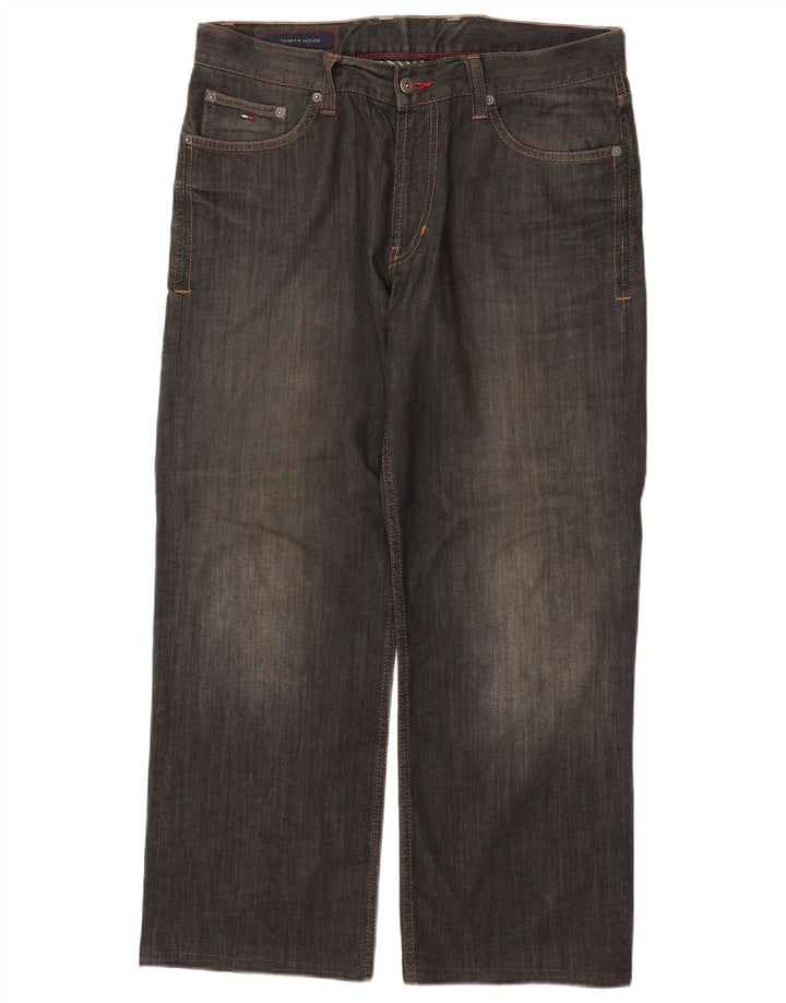 TOMMY HILFIGER Jeans dritti da uomo W31 L28 Cotone grigio