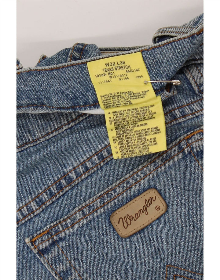 Jeans dritti elasticizzati Texas da uomo Wrangler W32 L29 cotone blu
