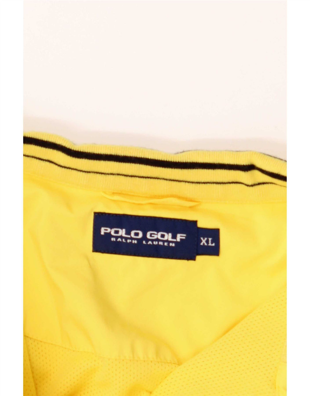 Polo Ralph Lauren Camicia pullover a maniche corte da uomo XL Poliestere giallo