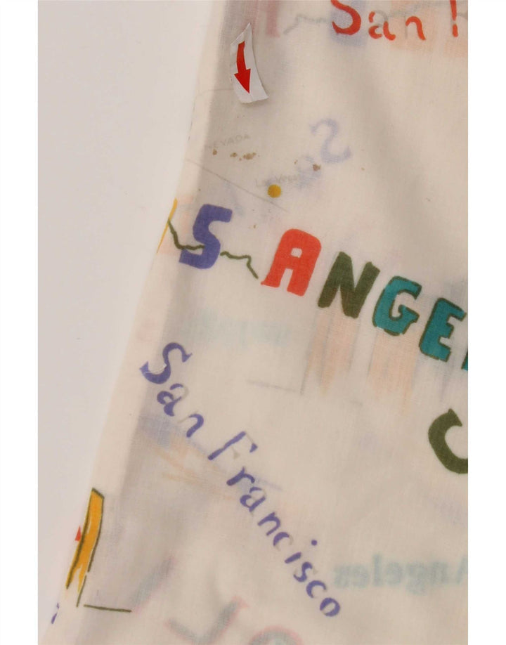 Camicia vintage da uomo a maniche corte con grafica California, grande bianca
